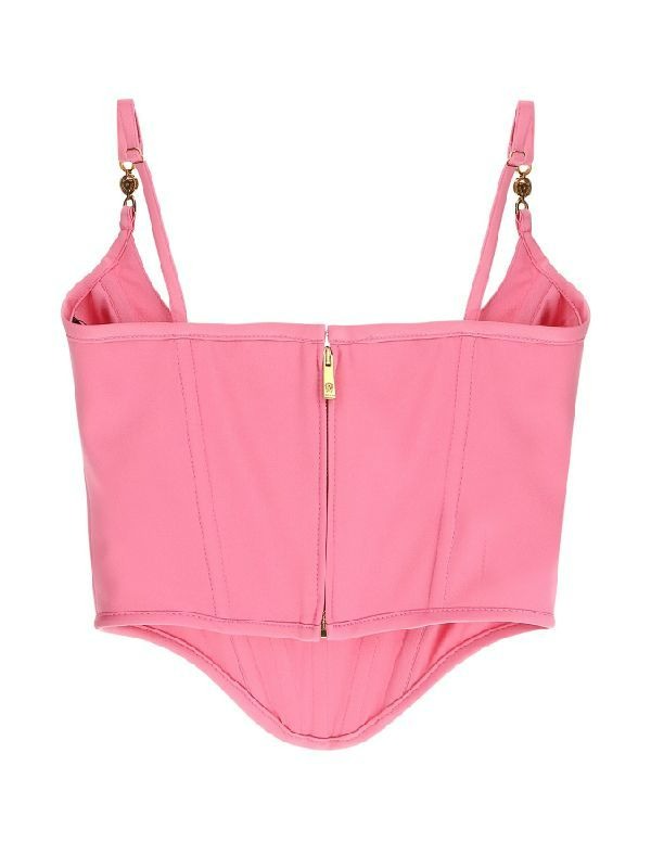 Medusa detail corset bustier top (Pink)