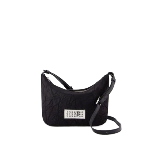 Number Logo Nylon Shoulder Bag