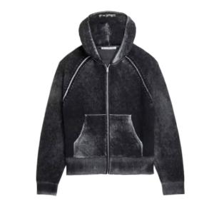 Hooded zipper sweater