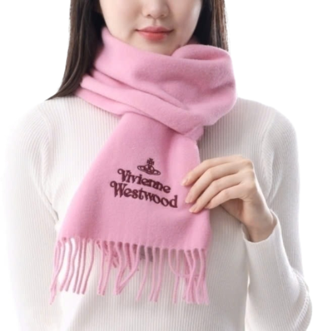 Embroidered logo scarf