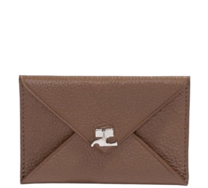 AC Stud Grained Leather Card Holder