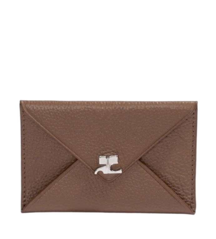 AC Stud Grained Leather Card Holder