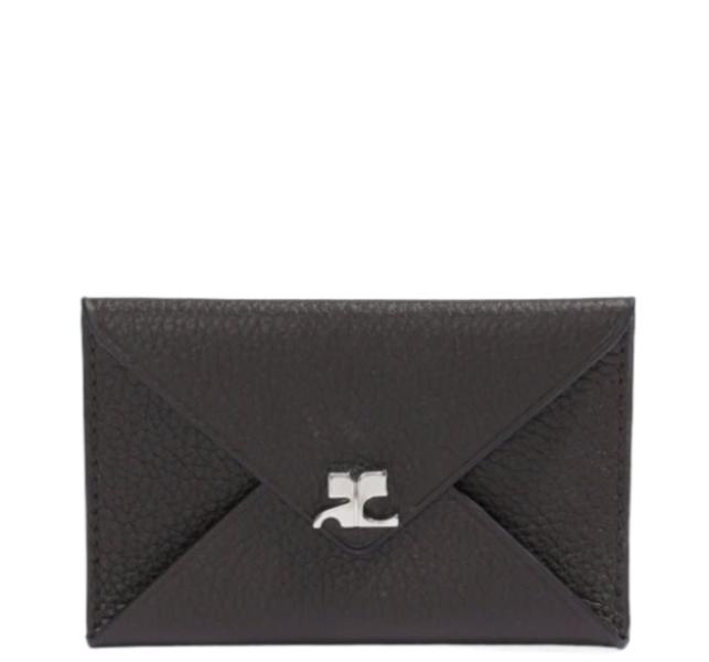 AC Stud Grained Leather Card Holder