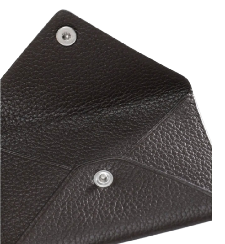 AC Stud Grained Leather Card Holder