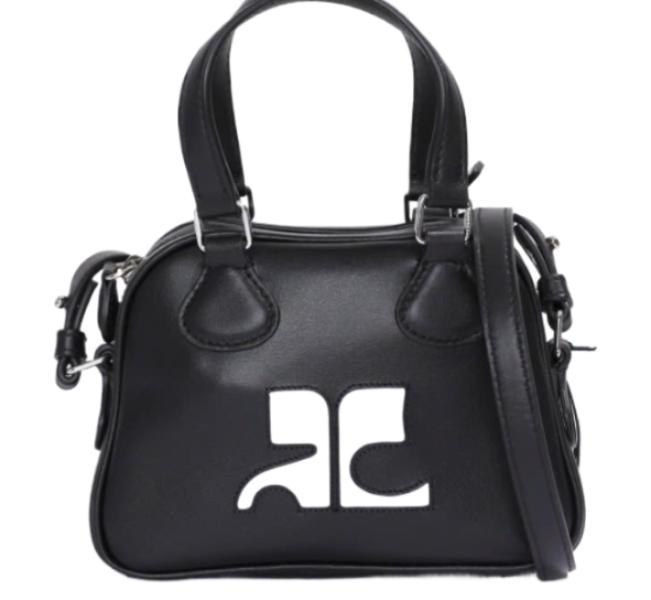 Re-edition mini leather bowling bag