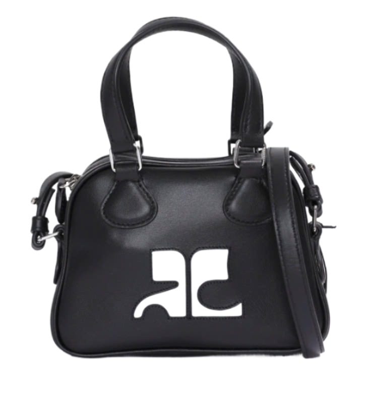 Re-edition mini leather bowling bag