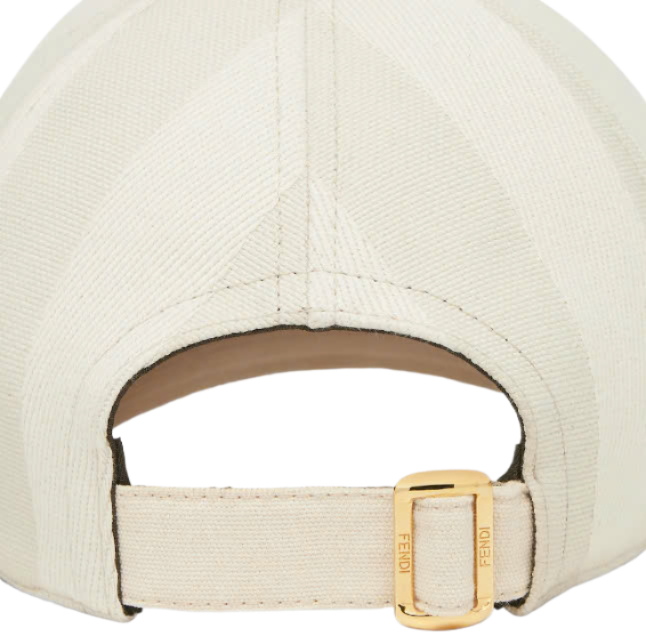 Beige Pequin Canvas Baseball Cap