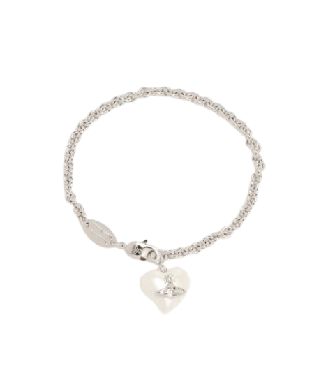 Cheryl Heart Pearl Pendant Bracelet