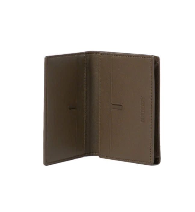 24FWCheck coated fabric bi-fold cardholder