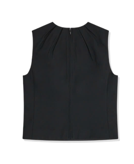 Pleated Detail Sleeveless