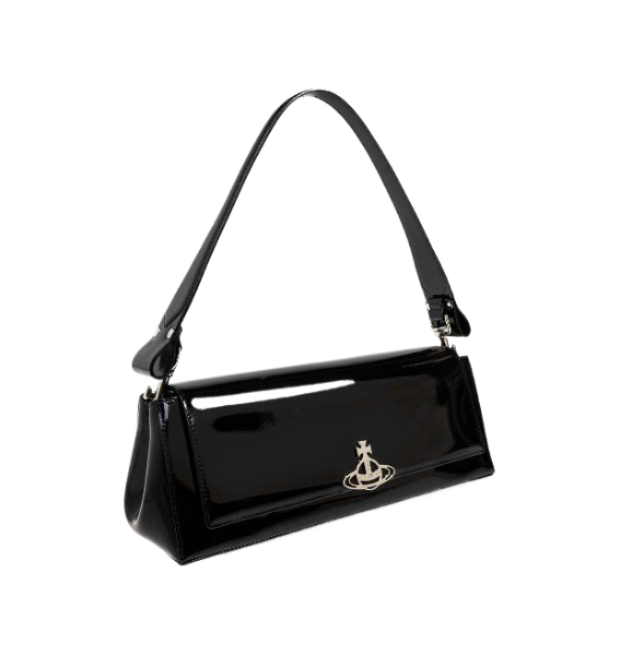 Hazel ORB Logo Patent Leather Shoulder Bag