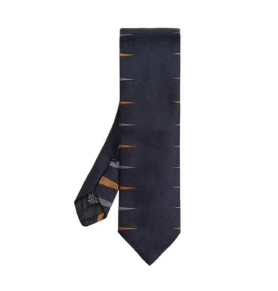 ORB Logo Embroidered Silk Tie