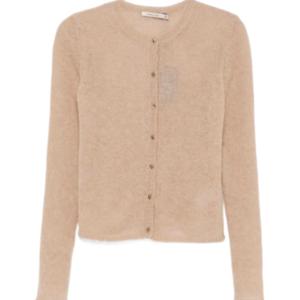 Button alone cardigan