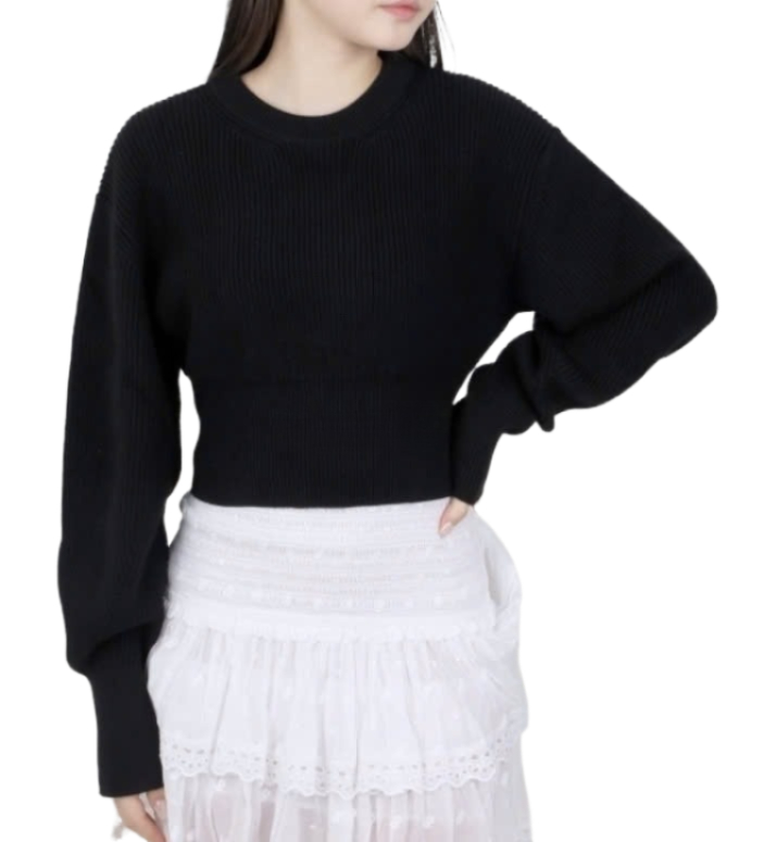 Knit crop pullover