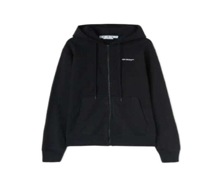 Wave Diagonal Slim Fit Hooded Zip-Up