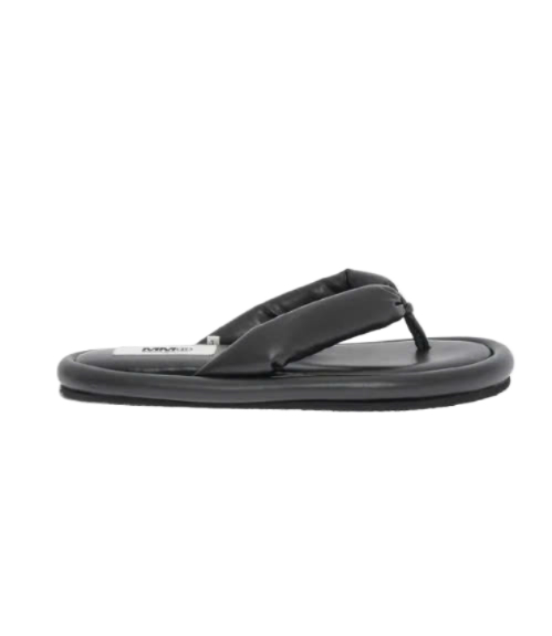 Solid Color Faux Leather Flip Flop