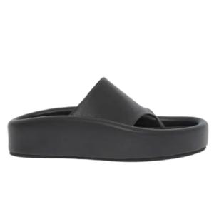 Faux Leather Thong Sandals