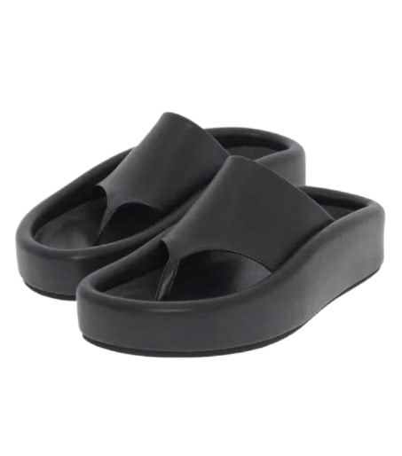 Faux Leather Thong Sandals