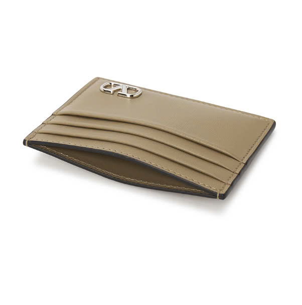 V Logo Signature Men's Card Wallet