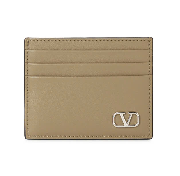 V Logo Signature Men's Card Wallet