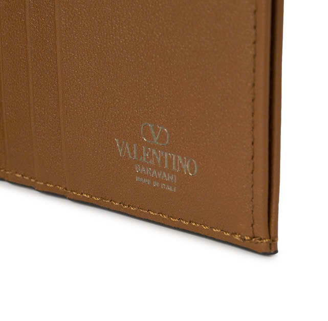 V Logo Signature Men's Card Wallet