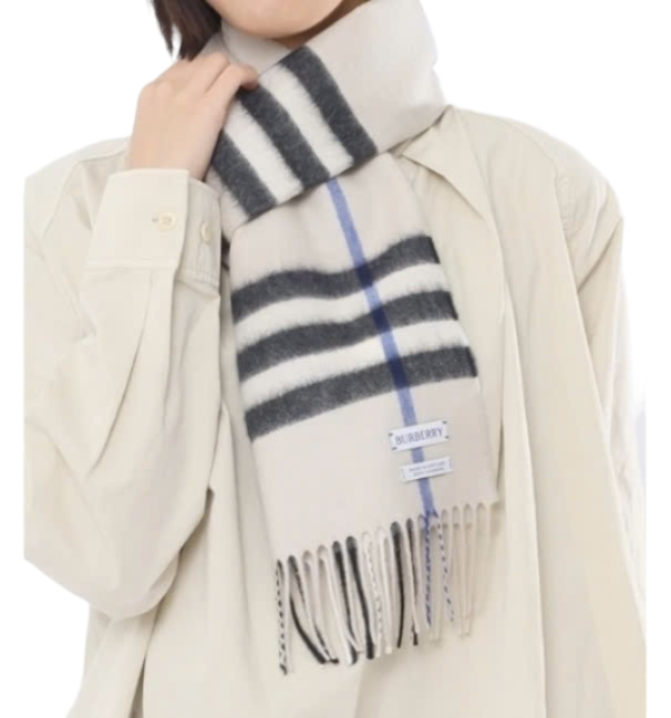 Checked Cashmere Scarf