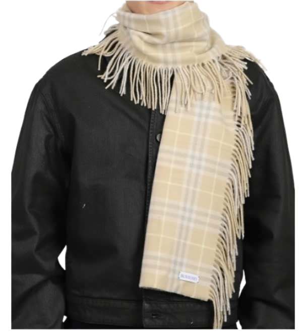 Checked Cashmere Happy Scarf