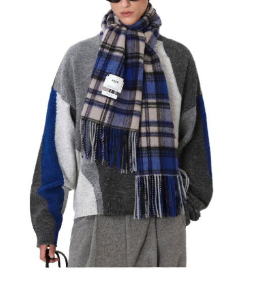 Ader Error Revint Plaid Muffler Z-Blue