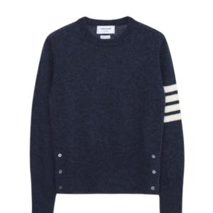 Additional production4-Bar Stripe Jersey Stitch Shetland Wool Knit