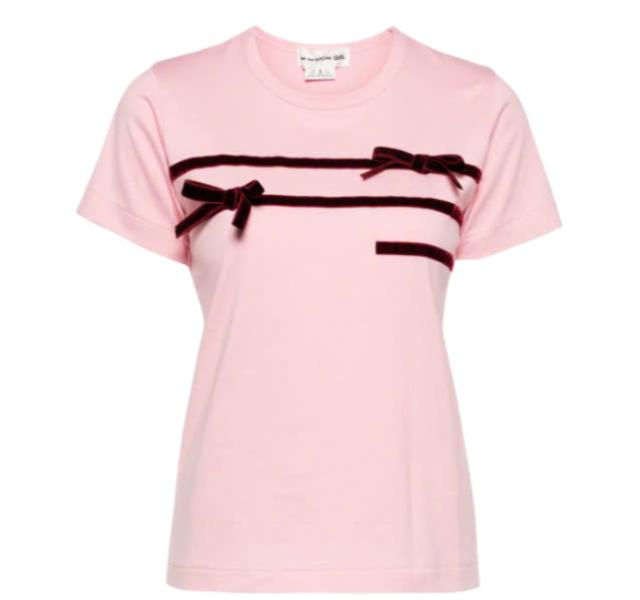 Velvet ribbon t-shirt