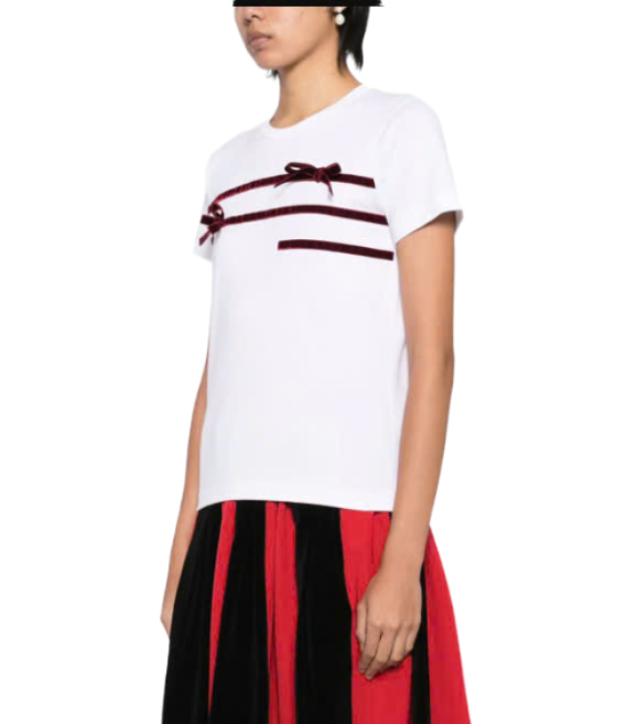 Velvet ribbon t-shirt