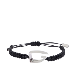 Giv Cut Braided Cotton Metal Bracelet