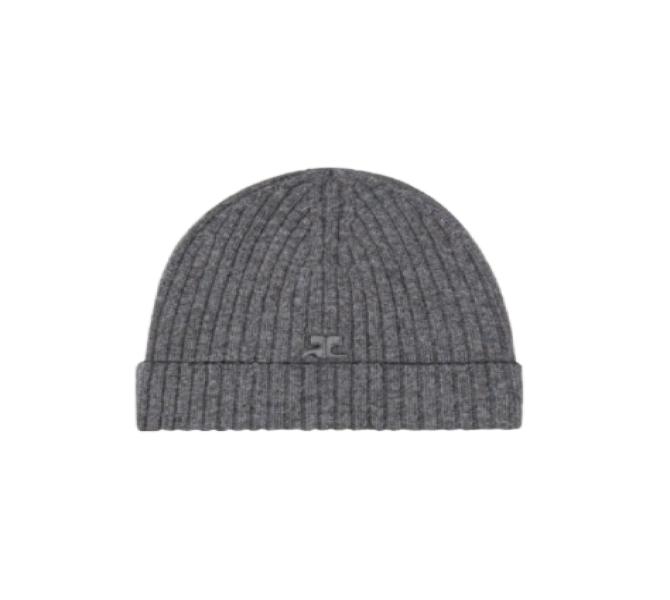 Logo embroidered wool beanie