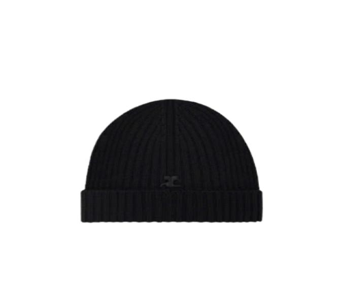 Logo embroidered wool beanie