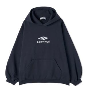 Women's Logo Print Hoodie - Marine Blue