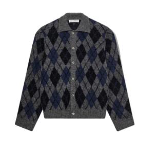 Evening Polo Argyle Check Cardigan