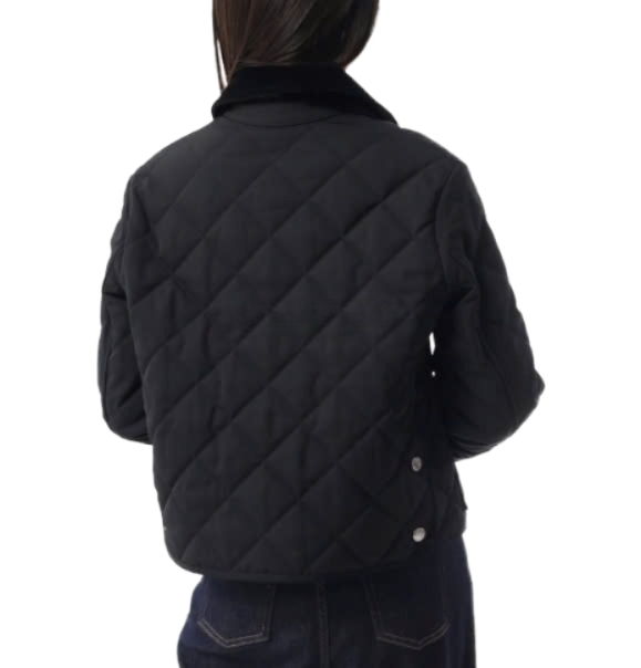 Crop quilted jacket