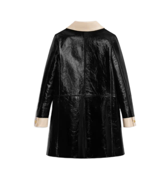 Babydoll leather coat