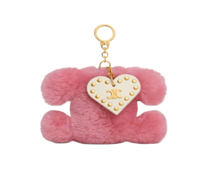 Triomphe Heart Pom Pom Keyring