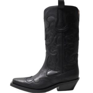 Mid shaft embroidered western boots