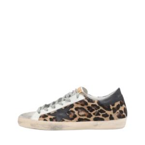 Superstar Classic Sneakers Leopard Print Pony Skin Black Star