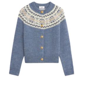 Triomphe Fair Isle Wool Cardigan