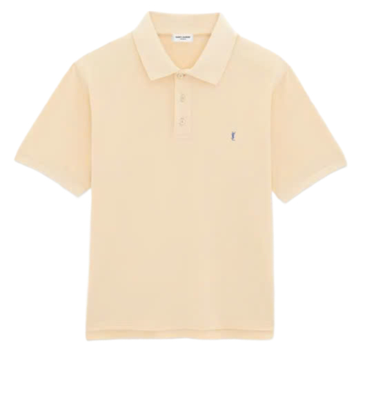 Cotton pique monogram polo shirt