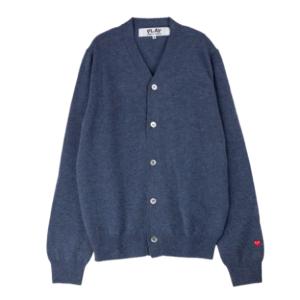 Small Red Heart Wappen Wool Cardigan