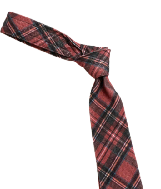 Tartan Check Corduroy Tie