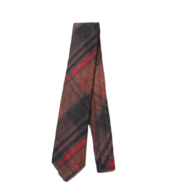 Checked flannel tie