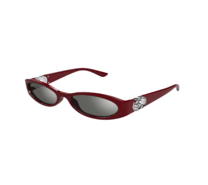 Logo Temple Oval Frame Sunglasses