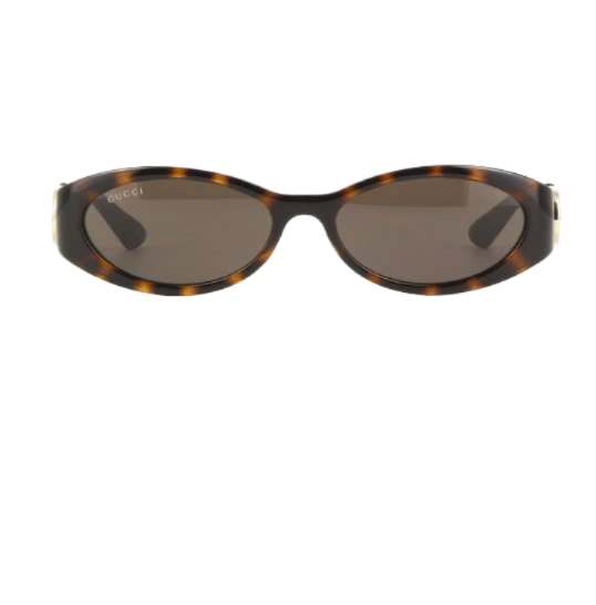 Logo Temple Oval Havana Sunglasses