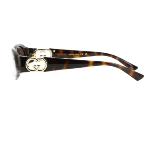 Logo Temple Oval Havana Sunglasses