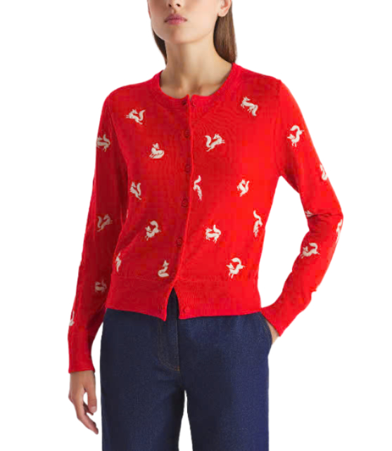 Fancy Fox Embroidered Cardigan